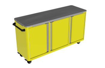 Configurable Three Opening Caster Cart