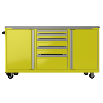 standard aluminum ctech manufacturing three opening caster cart extended length toolbox with spacious bulk storage compartments and latching tool drawers