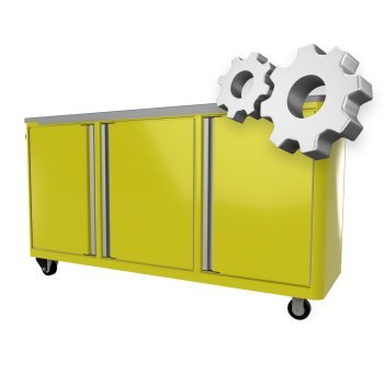 Configurable Three Opening Caster Cart
