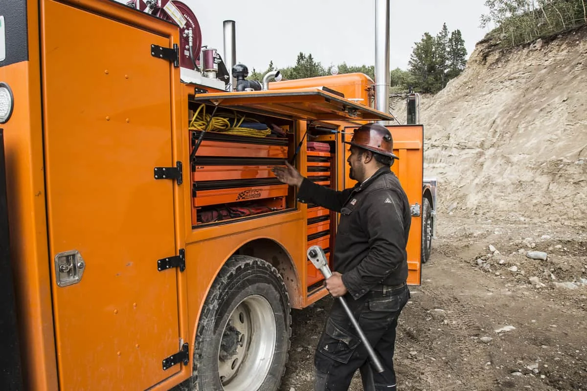 Juan Ibarra And His Orange Work Truck